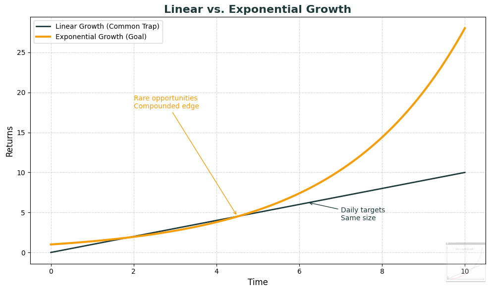 Linear vs Exponential Growth Chart